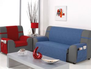 Καλύμματα καναπέ Universal Banes-Πολυθρόνα-Μπλε -10+ Χρώματα Διαθέσιμα-Καλύμματα Σαλονιού
